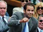 Pete Sampras in the stands at the Wimbledon Championships on July 5, 2009