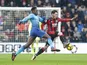 Danny Welbeck and Adam Smith in action during the Premier League game between Bournemouth and Arsenal on January 14, 2018