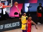 LA Lakers' Anthony Davis shoots against Houston Rockets on September 11, 2020