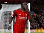 Liverpool's Sadio Mane celebrates scoring their first goal against Red Bull Salzburg on October 2, 2019