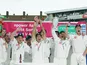 England celebrate winning the Ashes in 2005