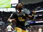 Newcastle United's Allan Saint-Maximin reacts on April 3, 2022