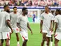 England's Bukayo Saka with Marcus Rashford, Ivan Toney and Djed Spence on June 17, 2026