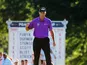 Jim Furyk celebrates a third-round birdie on the 17th at Oak Hill during the US PGA Championship on August 10, 2013