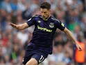 Kevin Mirallas in action for Everton on October 15, 2017