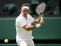 Roger Federer in action at Wimbledon on July 2, 2019