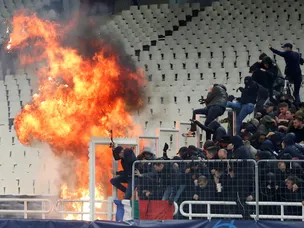 Violence in stands mars AEK's Champions League clash with Ajax
