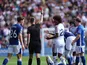 Axel Disasi shown red card