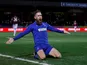 Scott Wagstaff celebrates scoring for AFC Wimbledon on January 26, 2019