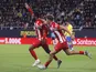 Atletico Madrid's Thomas Lemar celebrates scoring their first goal on November 28, 2021