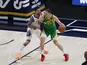 Denver Nuggets guard Austin Rivers defends Utah Jazz forward Bojan Bogdanovic on May 8, 2021