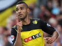 Watford's Lewis McGugan celebrates after scoring his team's fourth goal against Bournemouth on August 10, 2013