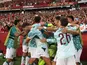 Players of Portugal celebrate