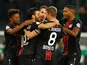 Kevin Volland celebrates scoring for Bayer Leverkusen in October 2018