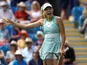 Katie Boulter reacts at the Eastbourne International on June 27, 2023