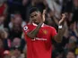 Marcus Rashford celebrates scoring for Manchester United on August 22, 2022