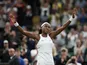 Cori Gauff celebrates winning her second-round match at Wimbledon on July 3, 2019