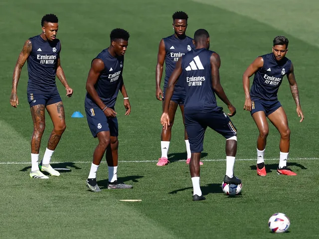 Real Madrid players in training on August 11, 2023