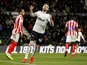Derby County's Scott Malone reacts after a missed chance to score against Stoke City on March 13, 2019