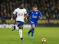 Tottenham Hotspur defender Serge Aurier in action during his side's Premier League clash with Leicester City at the King Power Stadium on November 28, 2017