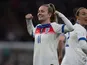 England Women's Lauren Hemp celebrates on April 14, 2026