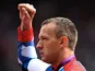 Team GB's Richard Whitehead celebrates his gold medal win in the Paralympic Mens 200m at London 2012