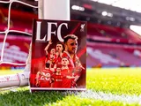 Liverpool's Diogo Jota on a matchday programme on March 8, 2025