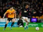 Manchester United's Tahith Chong in action with Wolverhampton Wanderers's Ruben Vinagre in the FA Cup on January 4, 2020