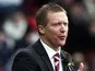 Heart's manager Gary Locke during the Scottish Communities League Cup Final on March 17, 2013