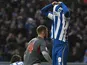Brighton striker Ashley Barnes rues a missed penalty against Bolton on November 24, 2012
