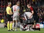 Liverpool midfielder Naby Keita receives treatment during his side's Champions League clash with Barcelona on May 1, 2019