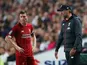 Liverpool manager Juergen Klopp and Liverpool's James Milner on September 25, 2019