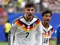 Germany's Kai Havertz celebrates scoring with Nathaniel Brown on June 14, 2026