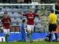 Swansea City's Itay Shechter celebrates scoring against Wigan Athletic on May 7, 2013 