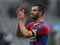 Luka Milivojevic celebrates scoring for Crystal Palace on April 6, 2019