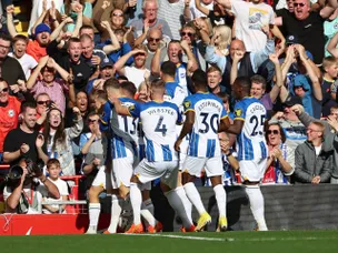 Trossard hat-trick earns De Zerbi's Brighton a point at Liverpool