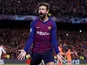 Gerard Pique celebrates scoring for Barcelona on March 13, 2019