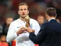 England's Harry Kane with the World Cup Golden Boot on September 8, 2018