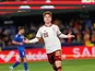 Victor Munoz seen celebrating after goal during International Friendly