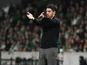 Arsenal manager Mikel Arteta during his side's match against Sporting Lisbon, on April 7, 2026