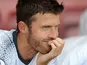 Manchester United midfielder Michael Carrick sits on the bench during his side's Premier League clash with Bournemouth on August 14, 2016