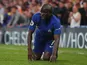 Chelsea's N'Golo Kante after sustaining an injury in the game against Huddersfield Town on May 9, 2018