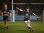 Worcester's Jamie Shillcock kicks at goal during Worcester Warriors' win over Harlequins on November 23, 2018