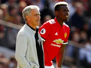 Paul Pogba and Jose Mourinho pictured together on May 13, 2018