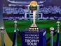 A general shot of the Cricket World Cup trophy