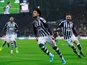 West Bromwich Albion's Matheus Pereira celebrates scoring their second goal on November 27, 2019