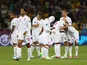 England players look dejected after losing a penalty shootout to Italy at Euro 2012