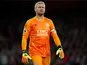 Kasper Schmeichel in action for Leicester City on October 22, 2018
