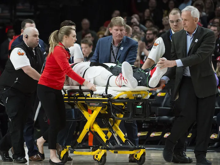Portland's playoff-clinching win marred by Nurkic injury