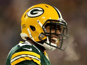 Cornerback Casey Hayward #29 of the Green Bay Packers reacts while taking on the Minnesota Vikings during the NFC Wild Card Playoff game at Lambeau Field on January 5, 2013